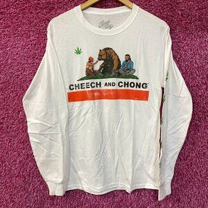 Cheech & Chong California Dreaming Chilling In California Republic Flag Long Sle